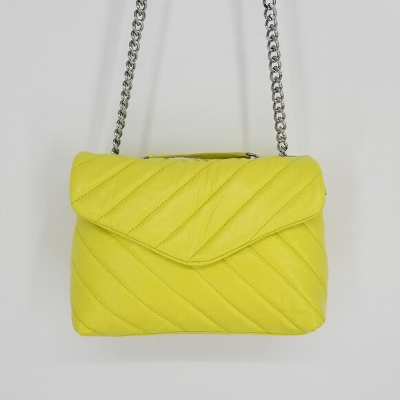 Vince Camuto Handbags - Vince Camuto Lush, Soft Leather Convertible Handbag - Neon Margarita Lemon/Lime